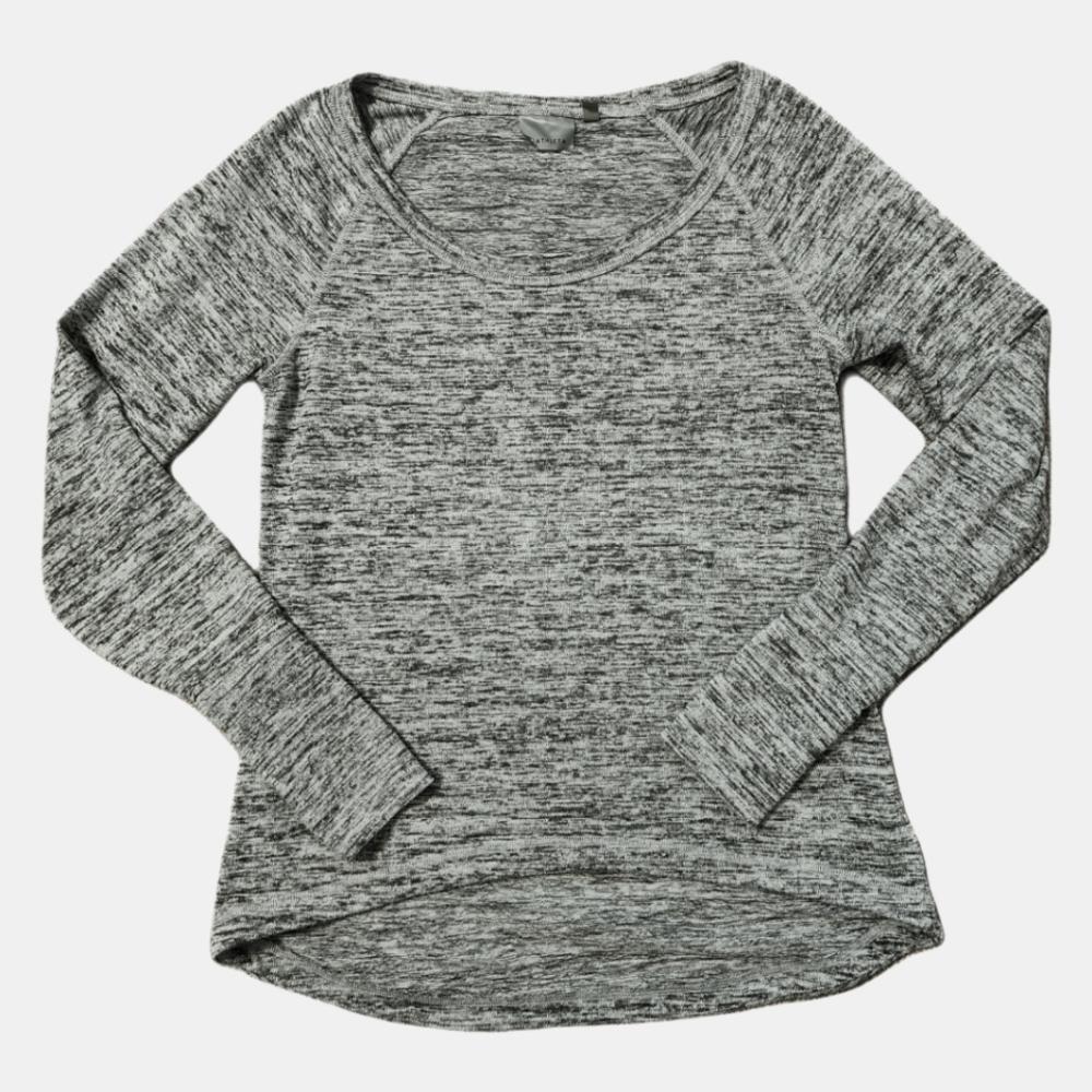 Athleta Women's High-Low Long Sleeve Top, Color: Heather Grey, Size: S